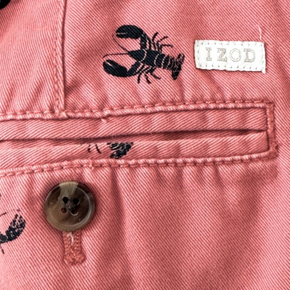 Chino Classic Lobster Shorts Size 30 Nautical Preppy Seashore 9” Inseam Izod - Picture 10 of 15